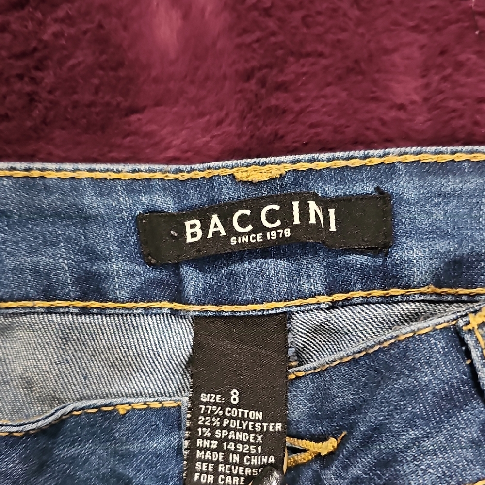 Baccini Blue Jeans with Colorful Embroidery - Picture 6 of 7